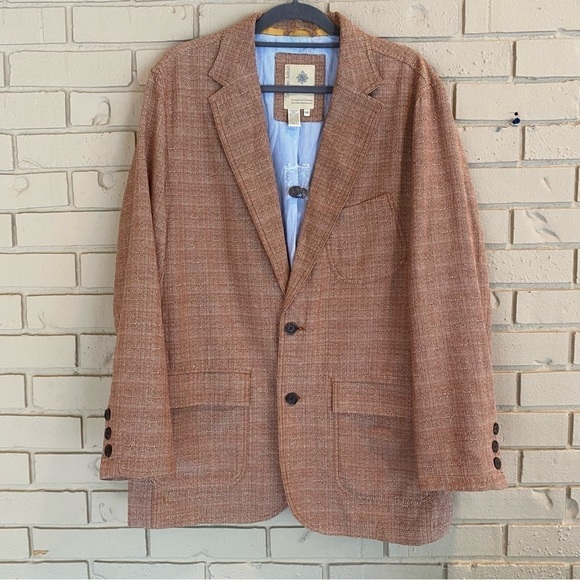 Territory Ahead Tan Cotton Blazer Jacket Sport Coat Size 44R NWOT - Picture 1 of 10